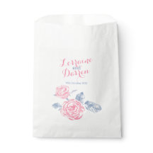 Hochzeitsrosa Rosa zeichnend Gunst Taschen