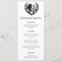 Hochzeitsross in der Liebe Menükarte