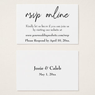 HochzeitsrSVP Online Schwarzes Script einfügen, We