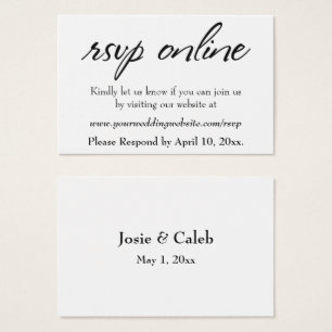 HochzeitsrSVP Online Schwarzes Script einfügen, We
