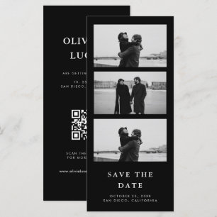 Hochzeitssache für schwarzes Foto Strip QR-Code Sp