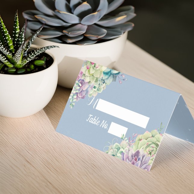 Hochzeitssache Tischnummer Escort Watercolor Succu (Von Creator hochgeladen)