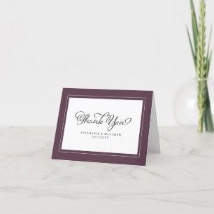 Hochzeitssaison - Lila, moderne und schicke Grenze Dankeskarte
