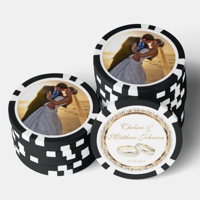Hochzeitssandalen für Braut und Bräutigam Pokerchips (Stapel)