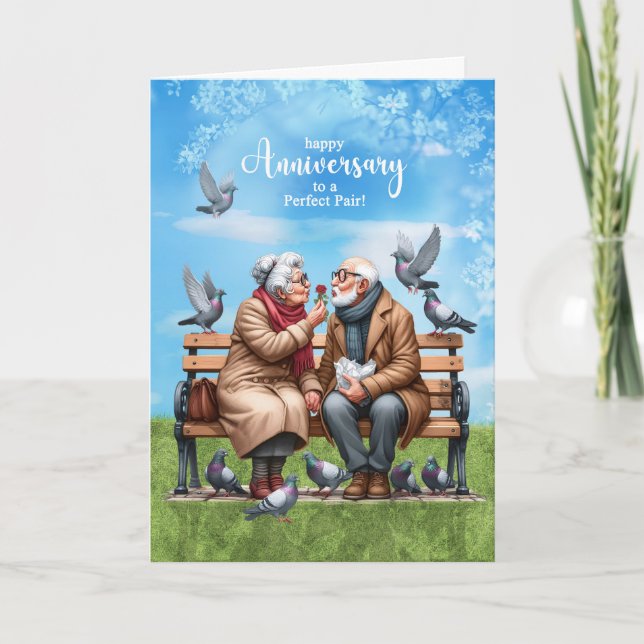 Hochzeitssänger im Park in der Liebe Karte (Vorderseite)