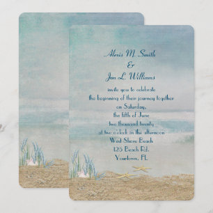 Hochzeitssartoffel am Strand Einladung