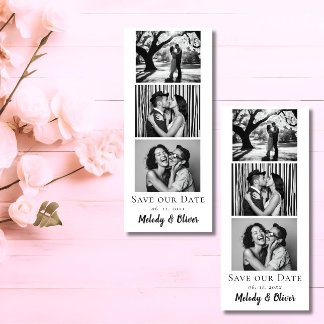 Hochzeitssattel für das Date Foto und Foto-Strip Magneteinladung (Von Creator hochgeladen)