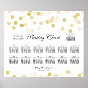 Hochzeitssattel Gold Foil Glitzer Lights Poster
