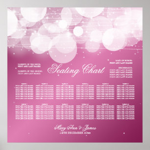 Hochzeitssattelschablone glänzen und glänzen rosa poster