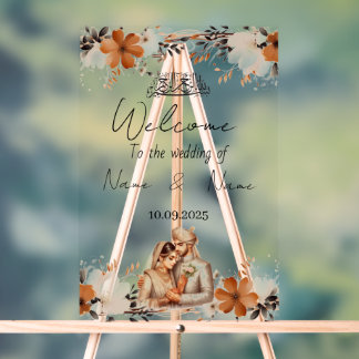 Hochzeitsschild aus Plexiglas Acrylschild