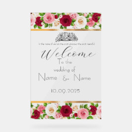 Hochzeitsschild aus Plexiglas Acrylschild