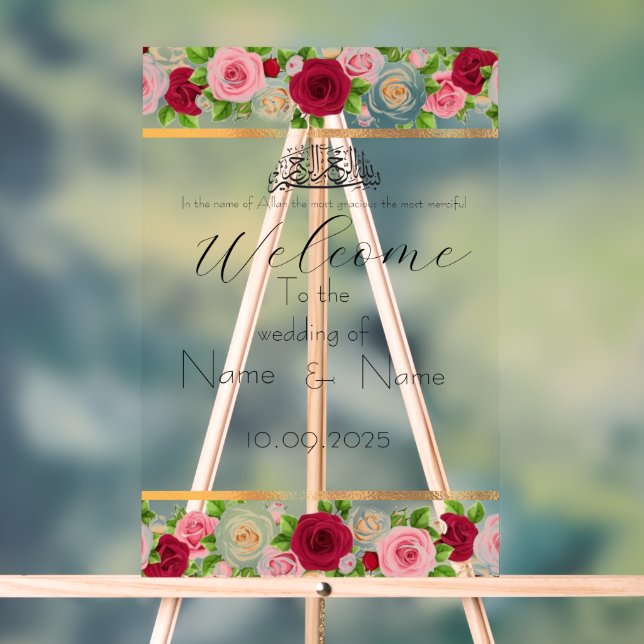 Hochzeitsschild aus Plexiglas Acrylschild (Neutral)