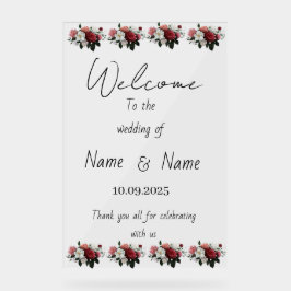 Hochzeitsschild aus Plexiglas Acrylschild