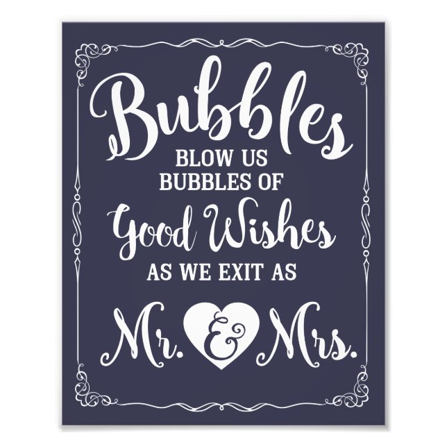 Hochzeitsschild Fotodruck (Vorne)