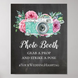 Hochzeitsschild für den Foto-Stand. Grauer Hashtag Poster