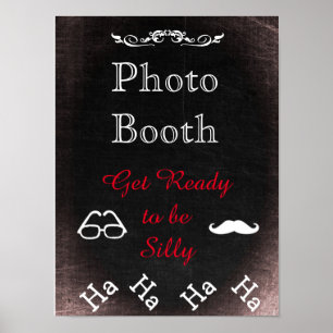 Hochzeitsschild für Fotobox, Schiefertafel-Stil Poster
