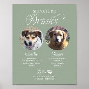 Hochzeitsschild mit Foto für persönliche Signature Poster