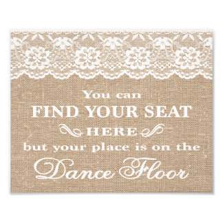 Hochzeitsschilder - Burlap & Lace - Finden Sie Ihr Fotodruck