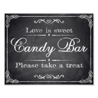 Hochzeitsschilder - Tafel - Bonbons - Bar - Fotodruck
