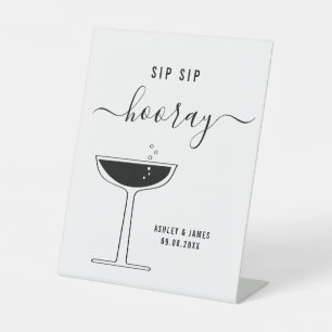Hochzeitsschlampe Champagner Coupe Glass Sockelschild