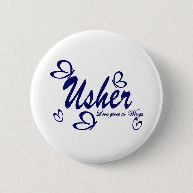 Hochzeitsschmetterling/ Usher Button (Vorderseite)