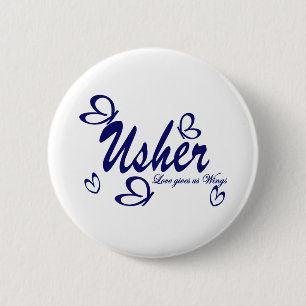 Hochzeitsschmetterling/ Usher Button