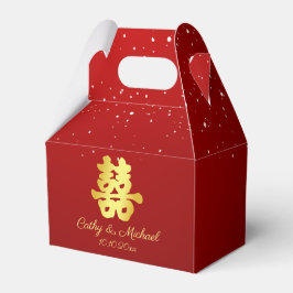 Hochzeitsschneeflocke in Rot-Chinesisch Geschenkschachtel