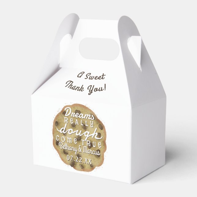 Hochzeitsschokolade Chip Cookie Leckereien Träume  Geschenkschachtel (Vorderseite)