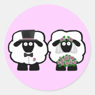 Hochzeitsschreiber Runder Aufkleber