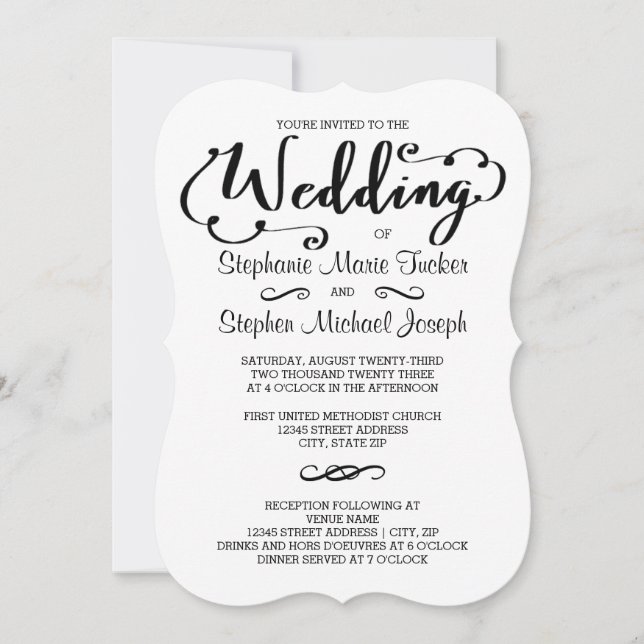 Hochzeitsschrift - Einladung (Vorderseite)