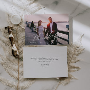 Hochzeitsschrift für elegantes kalligraphisches Fo Dankeskarte