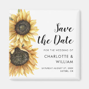 Hochzeitsschrift für Wasserfarben Sonnenblumen spe Magnet