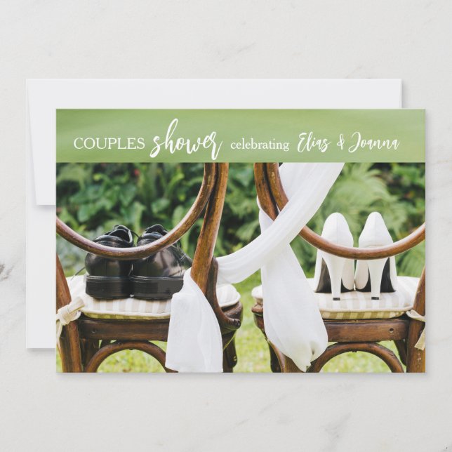 Hochzeitsschuhe Paare Einladung zur Dusche (Vorderseite)