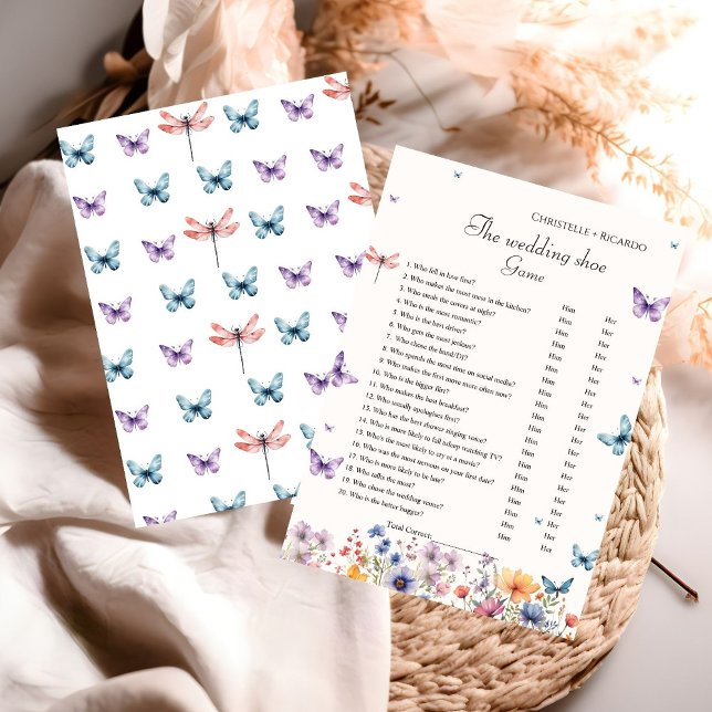 Hochzeitsschuhspiel Garden Butterfly Party Card Ankündigung (Von Creator hochgeladen)