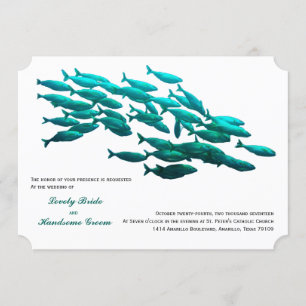 Hochzeitsschule für Fische Einladung