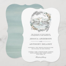 Hochzeitsschwäne Elegante Wasserfarben