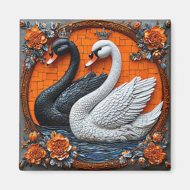 Hochzeitsschwäne Magnet (Vorne)
