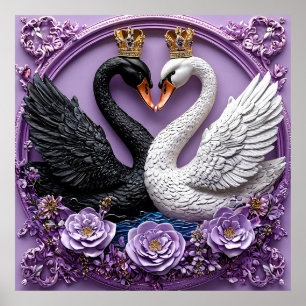 Hochzeitsschwäne Poster