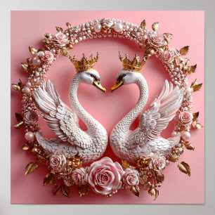 Hochzeitsschwäne Poster