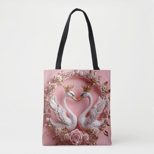 Hochzeitsschwäne Tasche (Vorderseite)
