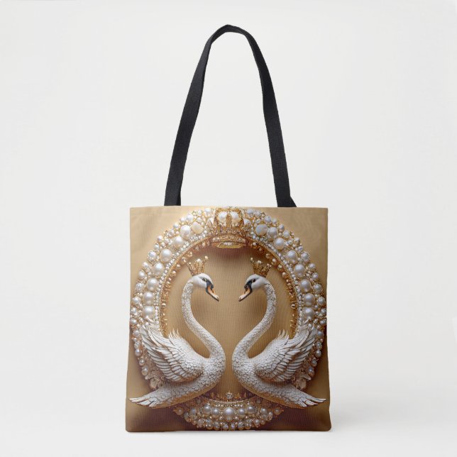 Hochzeitsschwäne Tasche (Vorderseite)