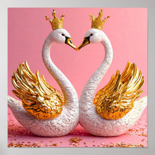 Hochzeitsschwäne Weiße Grazie Reine Liebe 🦢🤍✨ Poster