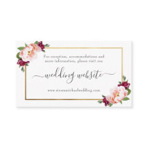 Hochzeitsseite | Blush Burgundy Gold Floral