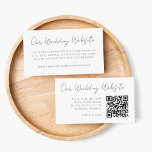 Hochzeitsseite | Eleganter Chic UAWG QR Code Begleitkarte<br><div class="desc">Einfache, stilvolle Hochzeitswebkarte in modernem minimalistischem Design mit klassischer Typografie und elegantem Ambiente. Der Text kann leicht mit Ihren Namen, Hochzeitswebsite, scannablem QR-Code und Nachricht für ein einzigartiges Hochzeitsdesign personalisiert werden, um Ihre Freunde und Familie auf dem neuesten Stand über Ihren anstehenden besonderen Tag behalten. Wenn Sie Hilfe bei der...</div>