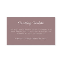 Hochzeitsseite | Minimalistischer Mauve-UAWG QR-Co