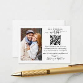 Hochzeitsseite Minimalistisches QR-Foto Begleitkarte