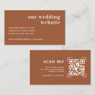Hochzeitsseite QR-Code-Prüfung Begleitkarte