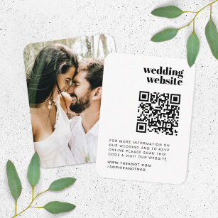 Hochzeitsseite   UAWG QR Code Foto Retro Begleitkarte