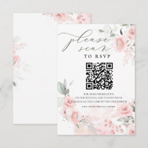 Hochzeitsseiten Website Umschließungskarte QR Code Begleitkarte