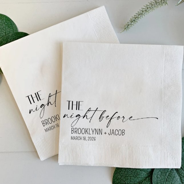 Hochzeitsservietten, Die Nacht vor, Hochzeit Serviette (Von Creator hochgeladen)